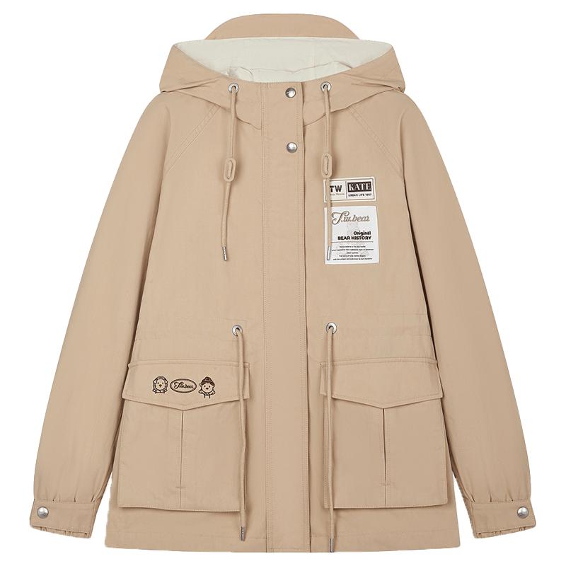 TeenieWeenie小熊女装连帽外套秋季户外运动简约休闲时尚潮流夹克