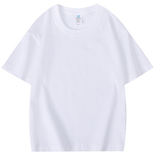 纯棉T恤班服定制图案运动会活动diy短袖印字logo纯白色圆领半袖