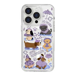 benefit可爱萌宠紫雨衣腊肠狗17适用于iphone16promax苹果15PRO黑色透明磁吸手机壳13新款14防摔保护套12情侣