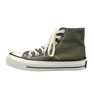 林先叁 chic帆布鞋橄榄绿1970s高帮经典复古韩国ulzzang街拍女鞋