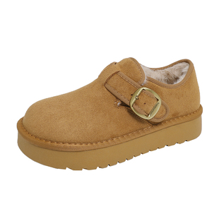 女鞋加绒全包勃肯鞋女2025新款爆款冬季厚底不累脚防滑雪地靴棉鞋