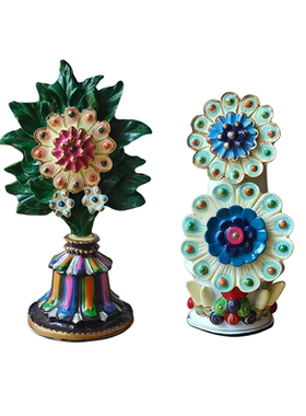 藏族八供佛前摆件食子朵玛八供花