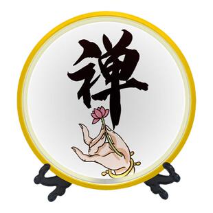 大悲咒/心经挂画佛光佛龛圆形背景灯神像背景画灯圈挂画装饰灯画