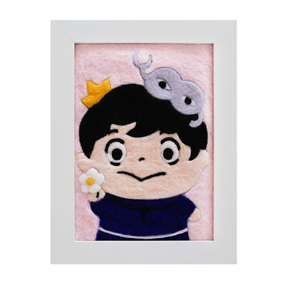 数绵羊羊毛毡画手工波吉