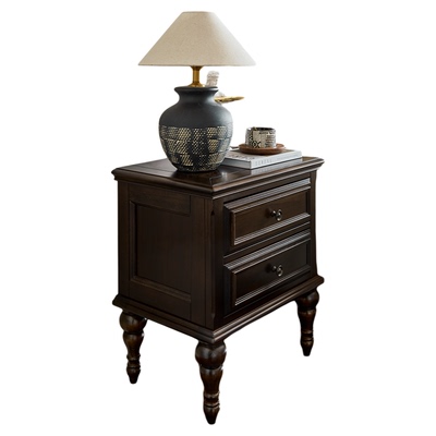 蒙杰西法式中古风实木复古床头柜