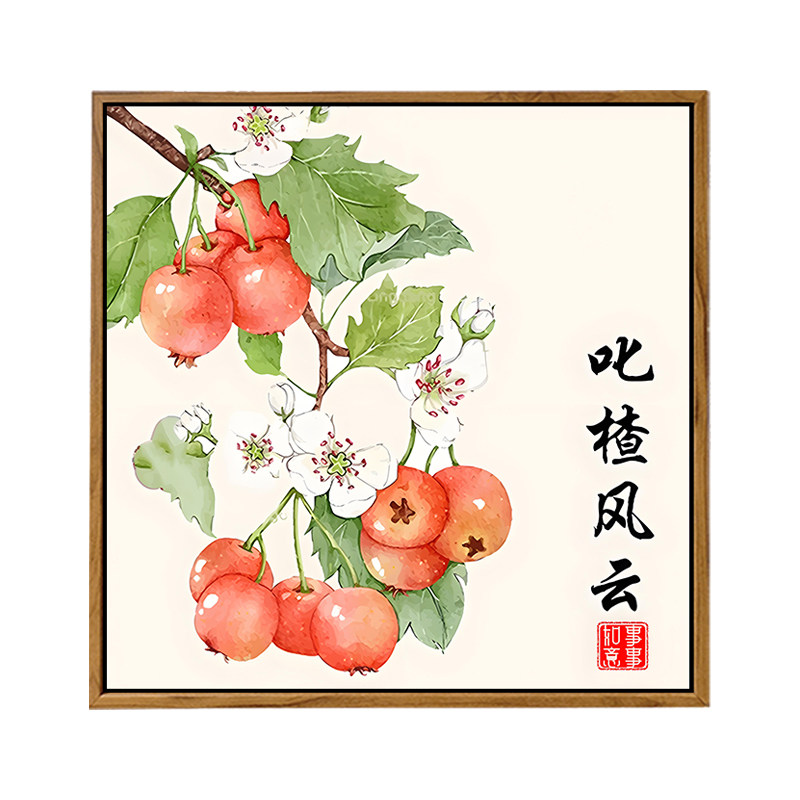 中式平安喜乐好寓意DIY数字油画