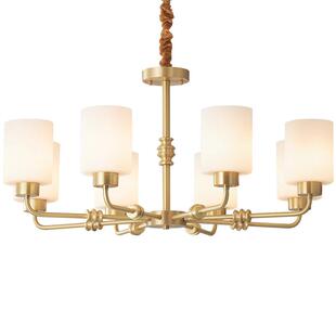 美式吊灯客厅灯卧室餐厅灯法式复古别墅大厅灯中古风艺术全铜灯具