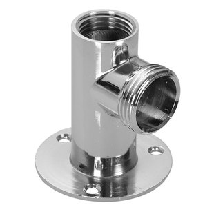 黄铜加厚明装支架底座花洒龙头转接头明转暗装固定脚架转换器墙座