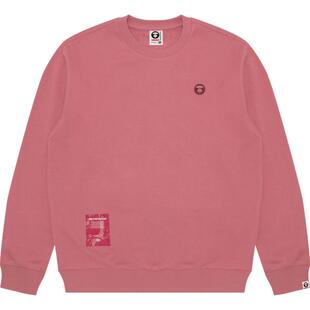 Aape旗舰店男装春秋猿人徽章字母刺绣休闲圆领卫衣B318XXN