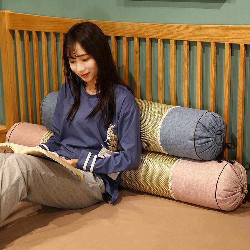 夏季圆柱型长条凉席抱枕可侧睡孕妇睡觉着靠垫夹腿搂拆洗床头靠枕