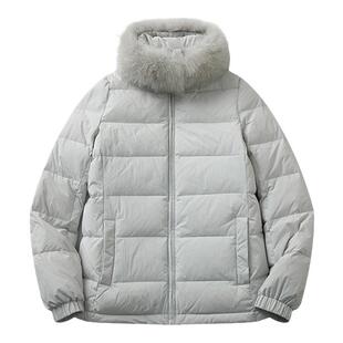 CycleDocument【95白鸭绒】可拆卸毛领/冬季短款修身立领羽绒服女