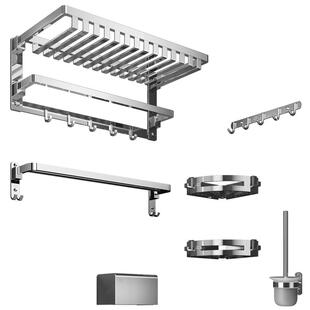 卡贝304不锈钢加厚毛巾架卫生间置物架网篮浴室架子厕所五金挂件