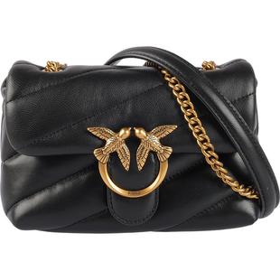 PINKO女包2025新款高端品牌羊皮单肩斜挎包高级感设计皮质包包女