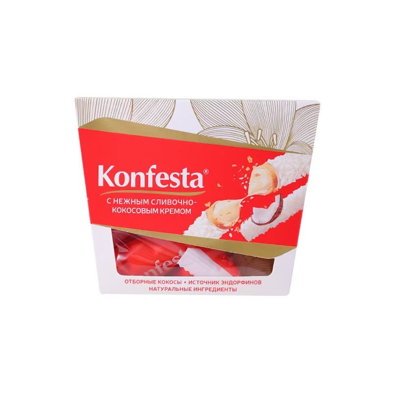 俄罗斯进口拉迈尔手指棒Konfesta进口威化饼干多口味盒装休闲零食