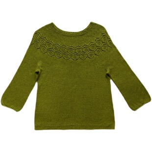 云团织NO.70圆舞曲七分袖棒针衣 手编diy毛线材料包丝光棉含教程