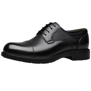 宾度男鞋春夏季男士商务正装皮鞋男真皮软底婚鞋青年三接头德比鞋