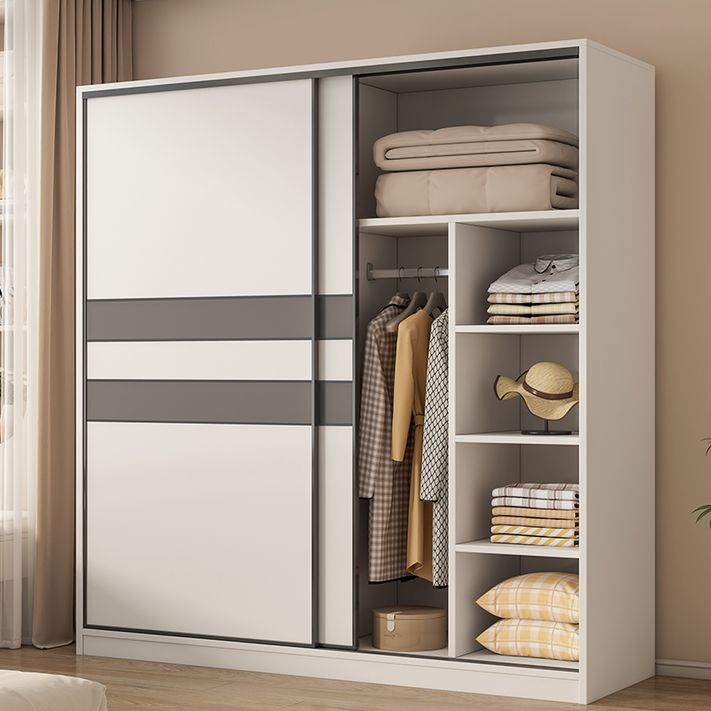 衣柜家用卧室出租房用小户型简易衣柜2025新款爆款儿童推拉门柜子