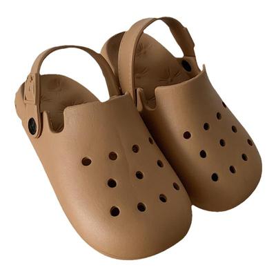 细细条亲子洞洞鞋eva包头凉鞋夏