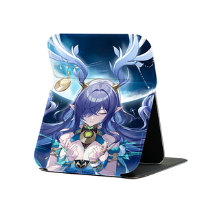 可折叠原神菈乌玛化妆镜家用办公室优质蚕丝纹桌面镜子女生补妆镜