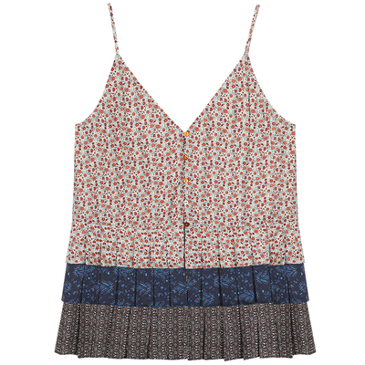 落落狷介碎花吊带背心女外穿