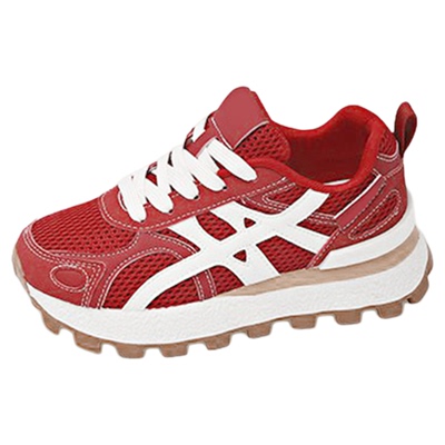 FOXER厚底德训鞋红色小个子增高