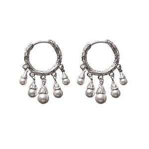 AllisOne纯银流苏耳环民族风素圈耳饰女耳扣轻奢耳圈耳钉耳坠秋冬