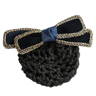 韩版高级职业头花女银行酒店护士空姐饭店服务员工作盘发网兜头饰