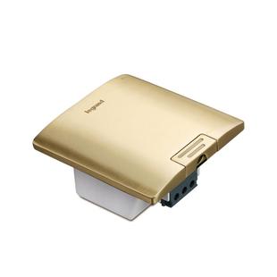 罗格朗地插座五孔电脑不锈钢色铜地面插隐藏式客餐厅家用防水IP55