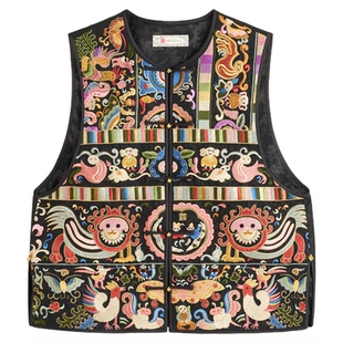 宫小妍【香云纱·山海经】桑蚕丝新中式风马甲5050999