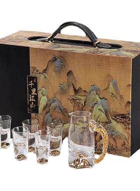 容山堂千里江山水晶玻璃金山