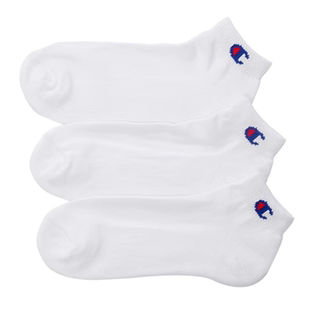 冠军champion袜子短筒袜低帮毛巾底运动袜棉袜男女潮牌c标一组3双