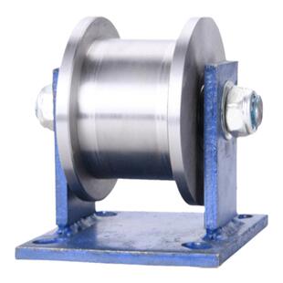 定做重型V型U型轨道槽轮H型T型铸铁角钢导轨铁轨单边滑轮双边滚轮