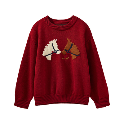 有点厚度很松软含羊毛的新年毛衣