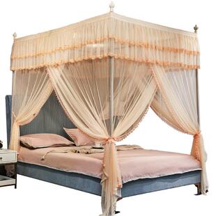 维美诗中式宫廷蚊帐2025新款家用卧室加密加厚不绣钢落地支架防蚊