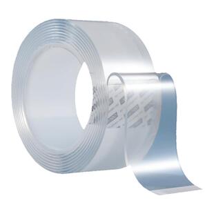 得力纳米双面胶高粘度胶带超强力透明无痕大卷魔力胶布墙面防滑不伤墙贴春联手工固定小号两面对联不留痕隐形