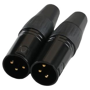 蓝叶 3芯卡侬头纯铜针公母音响箱话筒麦克风接头卡农焊接插头包邮