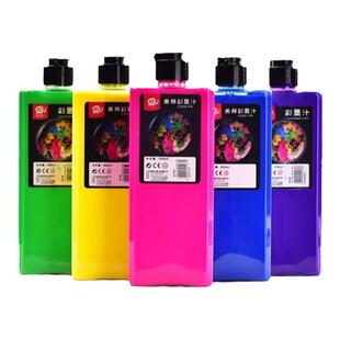 美邦祈富聪明象彩色墨汁120ML水洗500ML墨水颜料儿童彩墨荧光国画