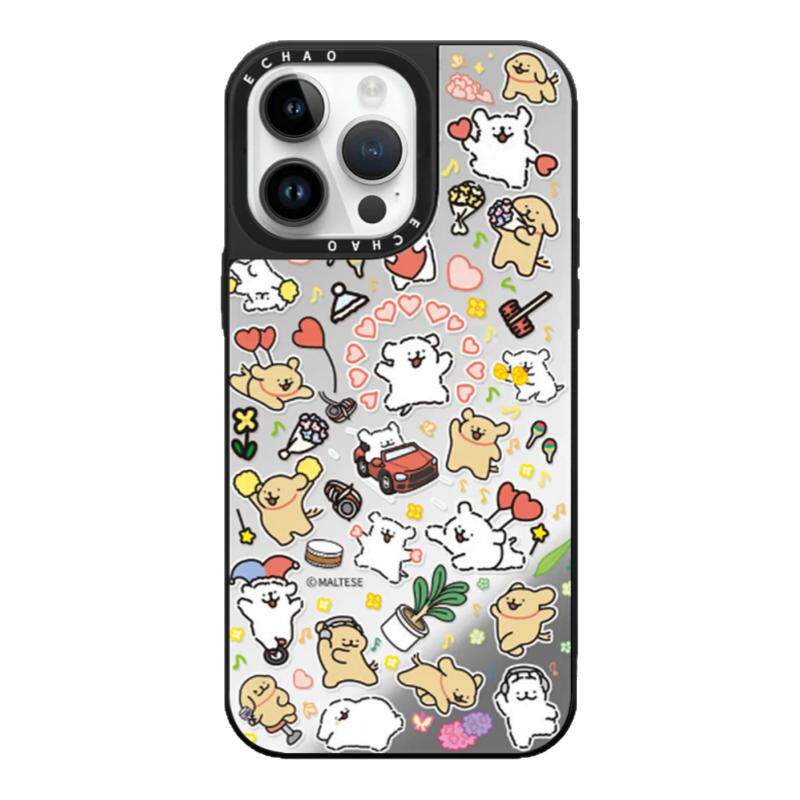 CASETiFiY联名线条小狗苹果16Pro适用iPhone17ProMax卡通15磁吸手机壳14plus防摔13网红镜面华强北平替潮壳女