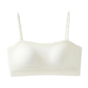 可外漏细肩带内衣女小胸聚拢美背抹胸一体式性感露背交叉吊带文胸