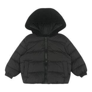 大耳象女童毛绒帽羽绒外套冬季新款纯色儿童羽绒服