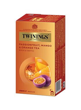 TWININGS川宁蜜桃百香果芒果桔柑花草茶水果茶维c果茶包3盒装