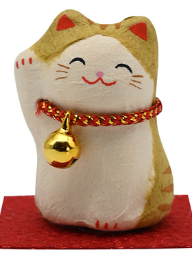 龙虎堂和纸日式金铃祝福招财猫