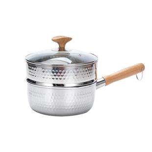 神田日本雪平锅不锈钢小奶锅家用煮面日式汤锅泡面锅热奶锅辅食锅