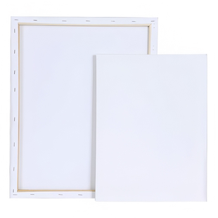 油画框纯实木白色带画布小尺寸20x20油画画框带画布免装裱油画框