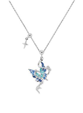 灵蛇缠绕蝴蝶项链女2025新款高级感轻奢小众毛衣链原创设计锁骨链