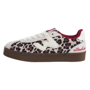 顽刻ollieskate豹纹印花生胶底W系列春季男女国潮德训滑板鞋