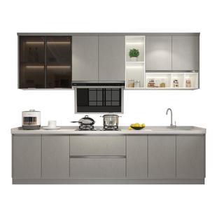 金牌厨柜整体橱柜定制家用厨房石英石台面开放式组装小户型装修