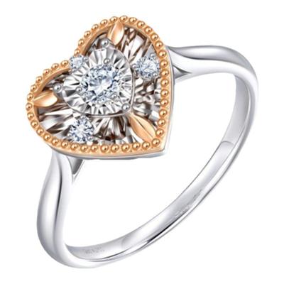 周生生18k金钻石戒指女