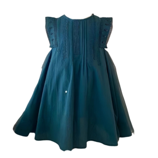 米素童装2023春夏季新款洋气简约气质女童连衣裙亲子装网纱无袖裙