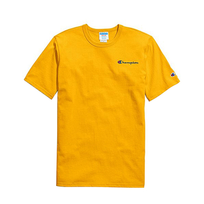 CHAMPION小刺绣草写棉质圆领T恤